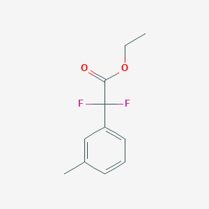 Chemical structure of ethyl 2,2-difluoro-2-(m-tolyl)acetate