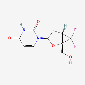Chemical structure of ethyl 2,2-difluoro-2-(6-methyl-5-nitropyridin-2-yl)acetate