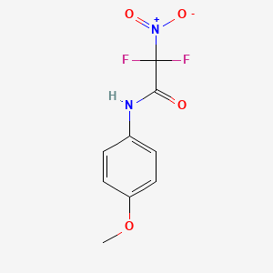 Chemical structure of ethyl 2,2-difluoro-2-(5-nitropyridin-2-yl)acetate