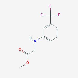 Chemical structure of ethyl 2,2-difluoro-2-(5-fluoro-3-methylpyridin-2-yl)acetate