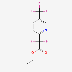 Chemical structure of Ethyl Difluoro[5-(trifluoromethyl)pyridin-2-yl]acetate