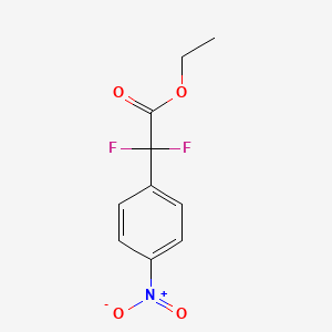Chemical structure of ethyl 2,2-difluoro-2-(4-nitrophenyl)acetate