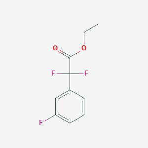 Chemical structure of ethyl 2,2-difluoro-2-(3-fluorophenyl)acetate