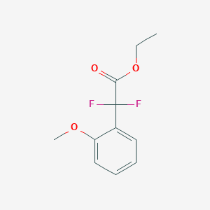 Chemical structure of ethyl 2,2-difluoro-2-(2-methoxyphenyl)acetate