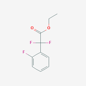 Chemical structure of ethyl 2,2-difluoro-2-(2-fluorophenyl)acetate