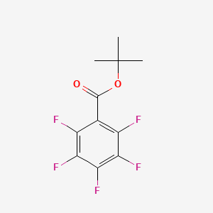 Chemical structure of ethyl 2,2-difluoro-2-(2-(trifluoromethyl)phenyl)acetate