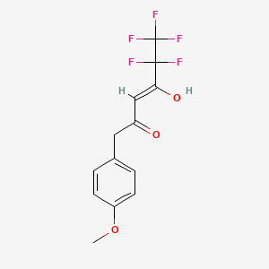 Chemical structure of ethyl 2,2-difluoro-1-(4-(trifluoromethoxy)phenyl)cyclopropane-1-carboxylate