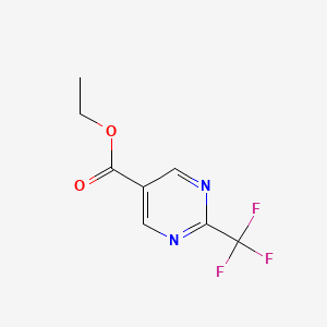 Chemical structure of Ethyl 2-(trifluoromethyl)pyrimidine-5-carboxylate