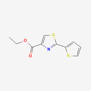 Chemical structure of Ethyl 2-(thiophen-2-yl)thiazole-4-carboxylate