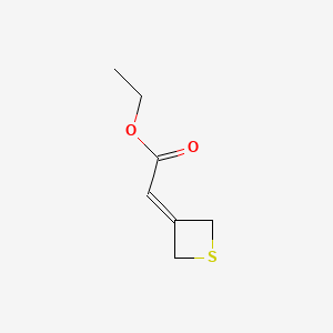 Chemical structure of Ethyl 2-(thietan-3-ylidene)acetate