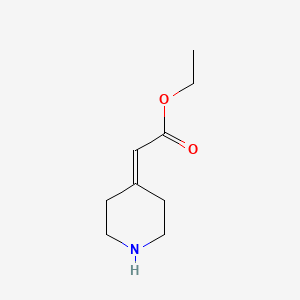 Chemical structure of Ethyl 2-(piperidin-4-ylidene)acetate