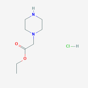Chemical structure of Ethyl 2-(piperazin-1-yl)acetate hydrochloride