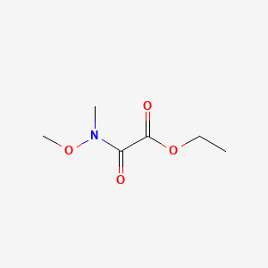 Chemical structure of Ethyl 2-(N-Methoxy-N-methylamino)-2-oxoacetate
