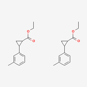 Chemical structure of ethyl 2-(m-tolyl)cyclopropane-1-carboxylate