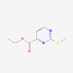 Chemical structure of Ethyl 2-(methylthio)pyrimidine-4-carboxylate