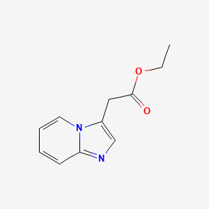 Chemical structure of Ethyl 2-(imidazo[1,2-a]pyridin-3-yl)acetate