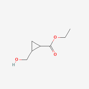 Chemical structure of Ethyl 2-(hydroxymethyl)cyclopropanecarboxylate