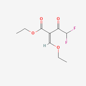 Chemical structure of Ethyl 2-(ethoxymethylene)-4,4-difluoro-3-oxobutanoate