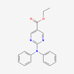Chemical structure of Ethyl 2-(diphenylamino)pyrimidine-5-carboxylate