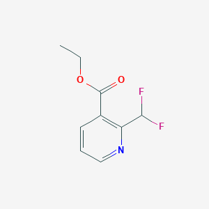 Chemical structure of Ethyl 2-(difluoromethyl)nicotinate