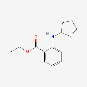 Chemical structure of Ethyl 2-(cyclopentylamino)benzoate