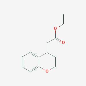 Chemical structure of Ethyl 2-(chroman-4-yl)acetate