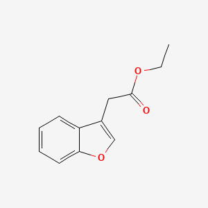 Chemical structure of Ethyl 2-(benzofuran-3-yl)acetate