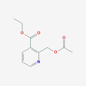 Chemical structure of Ethyl 2-(acetoxymethyl)nicotinate