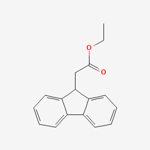 Chemical structure of Ethyl 2-(9H-fluoren-9-yl)acetate