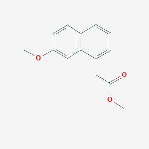 Chemical structure of Ethyl 2-(7-methoxynaphthalen-1-yl)acetate