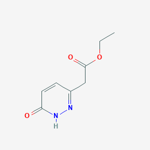 Chemical structure of Ethyl 2-(6-oxo-1,6-dihydropyridazin-3-yl)acetate