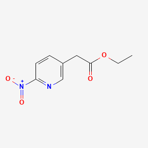 Chemical structure of Ethyl 2-(6-nitropyridin-3-yl)acetate