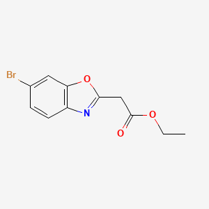 Chemical structure of Ethyl 2-(6-bromobenzo[d]oxazol-2-yl)acetate