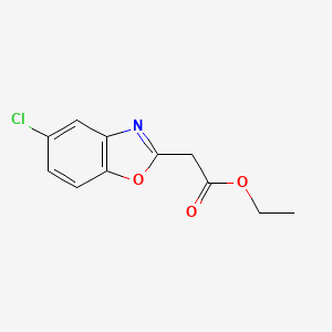 Chemical structure of Ethyl 2-(5-chlorobenzo[d]oxazol-2-yl)acetate