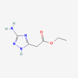 Chemical structure of ethyl (5-amino-1H-1,2,4-triazol-3-yl)acetate