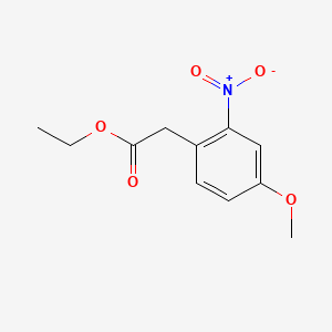 Chemical structure of Ethyl 2-(4-Methoxy-2-nitrophenyl)acetate