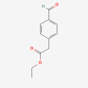 Chemical structure of Ethyl 2-(4-formylphenyl)acetate