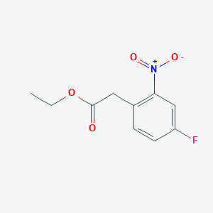 Chemical structure of Ethyl 2-(4-fluoro-2-nitrophenyl)acetate
