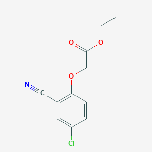 Chemical structure of Ethyl 2-(4-chloro-2-cyanophenoxy)acetate