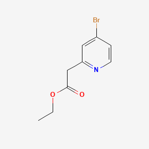 Chemical structure of Ethyl 2-(4-bromopyridin-2-yl)acetate