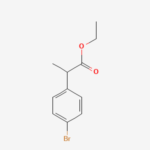 Chemical structure of ethyl 2-(4-bromophenyl)propanoate