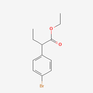 Chemical structure of Ethyl 2-(4-bromophenyl)butanoate