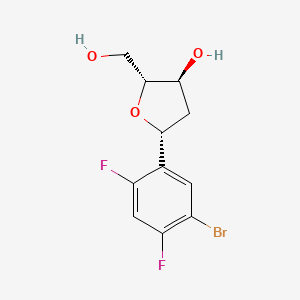 Chemical structure of ethyl 2-(4-bromo-3-methoxyphenyl)-2,2-difluoroacetate