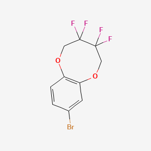 Chemical structure of ethyl 2-(4-bromo-3,5-difluorophenyl)-2,2-difluoroacetate