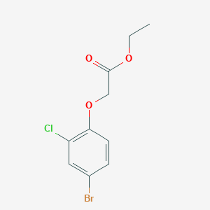 Chemical structure of ethyl 2-(4-bromo-2-chlorophenoxy)acetate