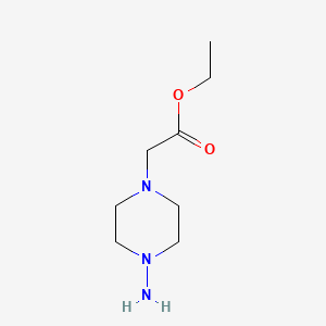Chemical structure of Ethyl 2-(4-aminopiperazin-1-yl)acetate