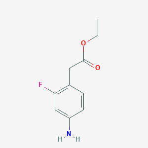 Chemical structure of Ethyl 2-(4-amino-2-fluorophenyl)acetate