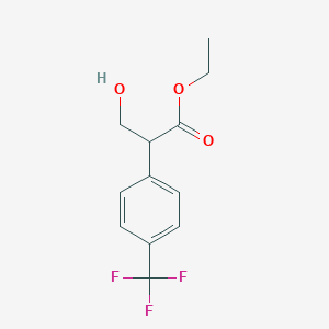 Chemical structure of ethyl 2-(4-(trifluoromethoxy)phenyl)propanoate