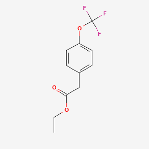 Chemical structure of Ethyl 2-(4-(trifluoromethoxy)phenyl)acetate