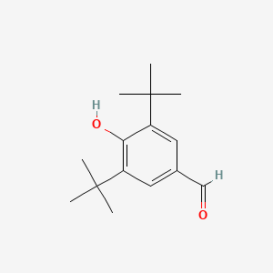 Chemical structure of ethyl 2-(4-(tert-butyl)phenyl)propanoate